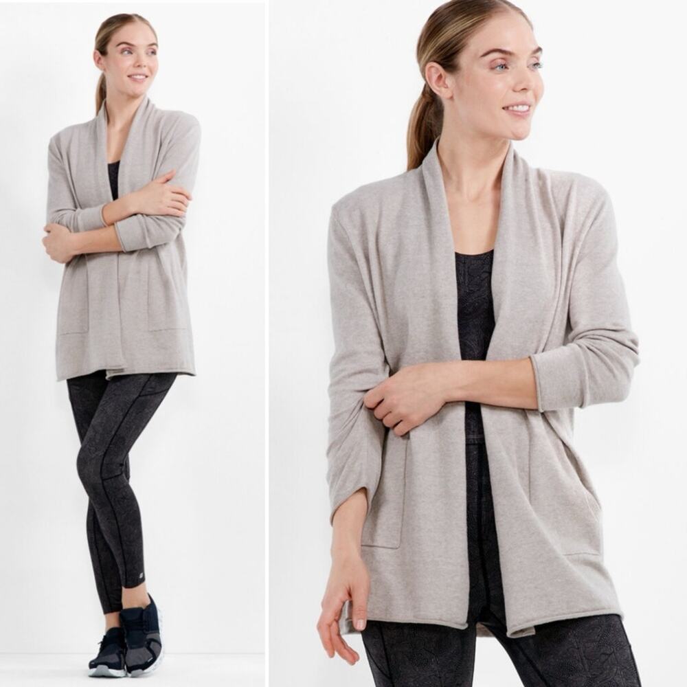 Nic + Zoe Cool Down Cardigan in Pebble Oatmeal